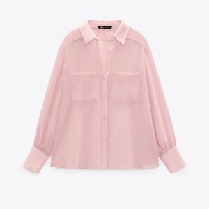Zara Women's Blush Button Down Shirt